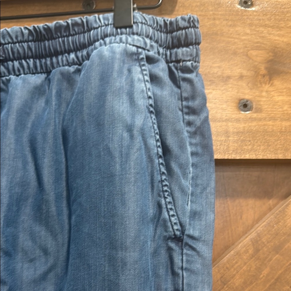 Casual Blue Elastic Waist Jogger Pants - Picture 3 of 7